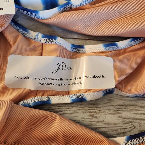 J. Crew Scoopneck One Piece Swimsuit in Blue Gingham Size 20 NWT - Picture 9 of 10